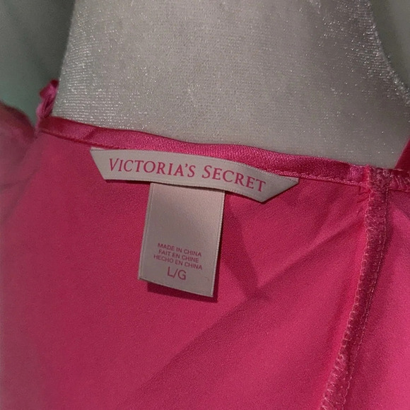 Victoria's Secret pink satin & cream lace lingerie set size large - Picture 5 of 5